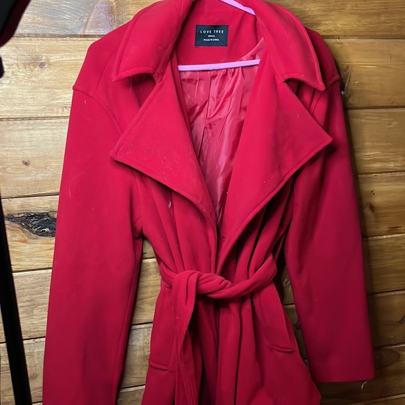 Belted trench velour - Picture 3 of 3